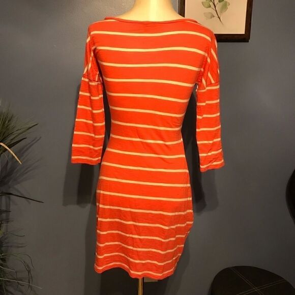 Express Coral & White Striped Half Sleeve Dress XS - Picture 11 of 11